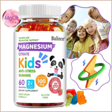 Magnesium Citrate Gummies – Calming, Sleep, Stress, Memory & Focus Support – Vegan Non-GMO Supplement