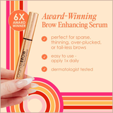 GrandeBROW Brow Enhancing Serum – Fuller, Bolder-Looking Eyebrow Serum with Vitamins, Peptides, Antioxidants & Amino Acids