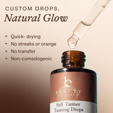 Self Tanning Drops for Face – Customizable Sunless Tanner Drops with Organic Aloe, DHA & Erythrulose for a Natural Glow
