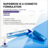 RapidBrow Eyebrow Enhancing Serum – Hydrating Brow Serum for Visibly Thicker-Looking Brows with HEXATEIN 2 Complex – 3ml