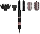 FlexStyle Hair Styling System – Portable Hair Dryer, Curler, Volumizer & Blow Dryer Brush with 6 Styling Tools – Black / HD440BK