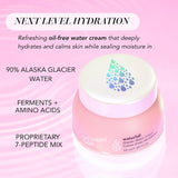 Saturday Skin Waterfall Glacier Water Cream – Oil-Free Korean Gel Moisturizer with Glacier Water & Peptides – 1.69 fl oz / 50ml