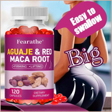 Organic Aguaje & Red Maca Root Capsules – Women’s Wellness, Body Balance, Energy & Immune Support – 120 Count