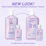 Hempz Star Dust Body Lotion – Iridescent Glow Shimmer Moisturizer with Passionfruit & Wild Orchid – 17 oz