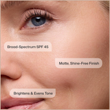 Tinted Anti-Aging Moisturizer SPF 45 for Brightening & Oil Control